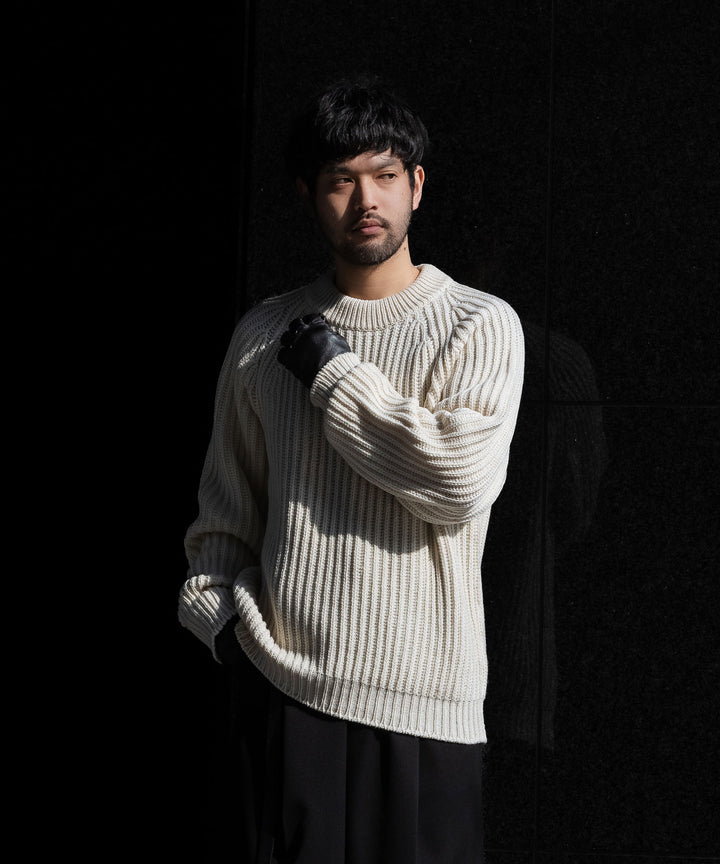 【INTÉRIM】インテリム 23AW 60s 3GG RAGLAN FISHERMAN SWEATER CREW - OFF sessionセッション福岡セレクトショップ 公式通販サイト