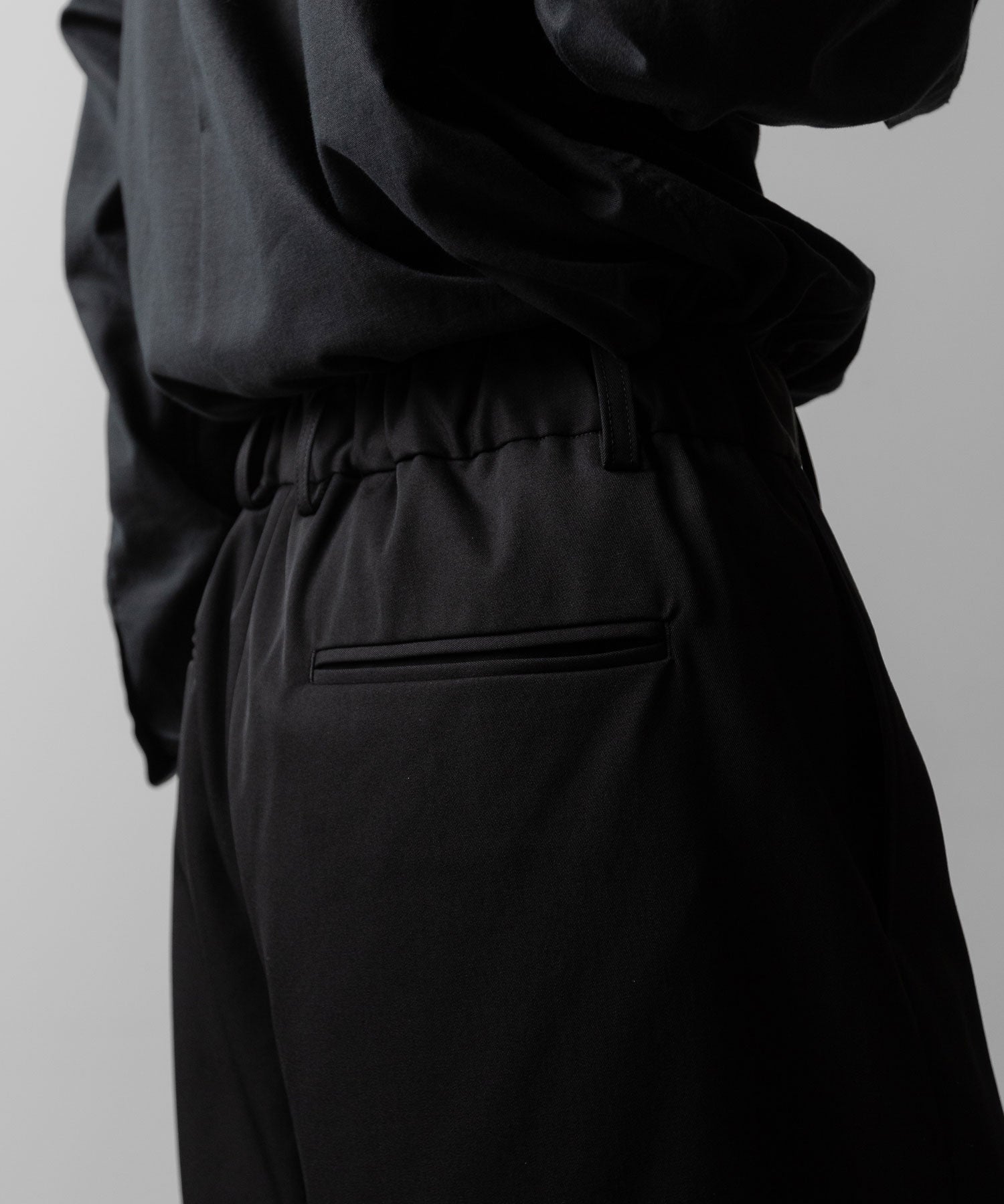 ssstein(シュタイン)のTWIST SEAM WIDE EASY TROUSERS - BLACKの公式通販サイトsession福岡セレクトショップ