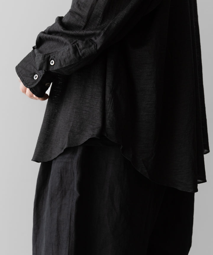 KANEMASA PHIL.-カネマサフィル28G ATMOSPHERE RAMIE L/S SHIRTのBLACK 公式通販サイトsession福岡セレクトショップ