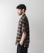 画像をギャラリービューアに読み込む, ssstein(シュタイン)のLY/VIS CHECK OVERSIZED OPEN COLLAR SS SHIRT - BROWN OMBREの公式通販サイトsession福岡セレクトショップ
