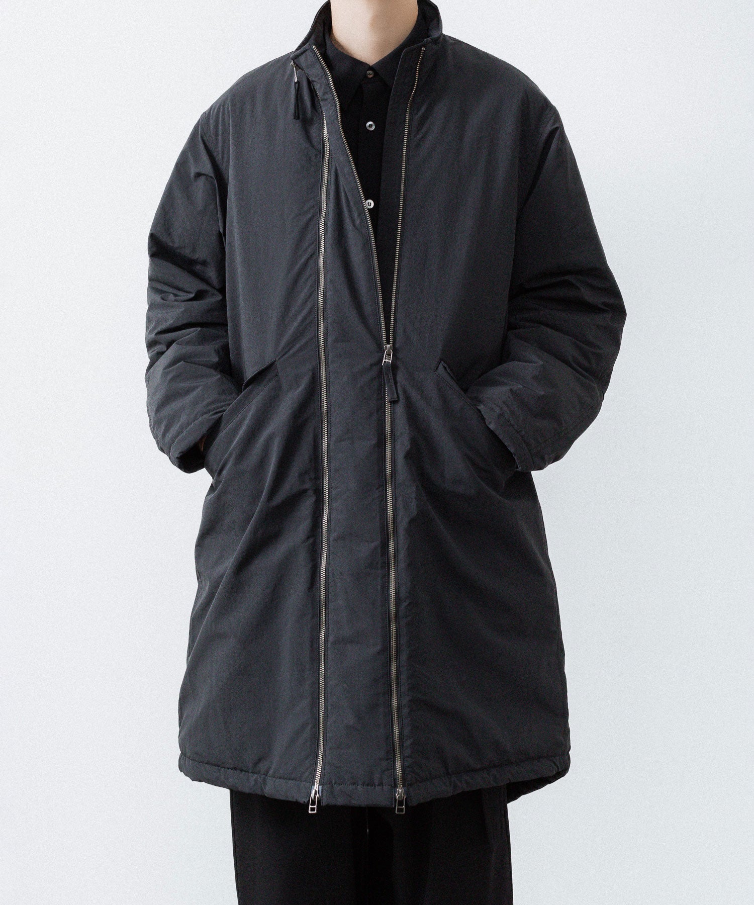 UJOH ウジョーのW ZIP FISH TAIL FIELD COATのBLACK公式通販サイトsession福岡セレクトショップ
