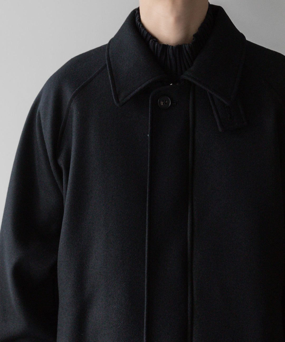 stein(シュタイン)の23AWコレクションOVERSIZED MELTON HARRINGTON ZIP JACKETのBLACK 公式通販サイトsession福岡セレクトショップ