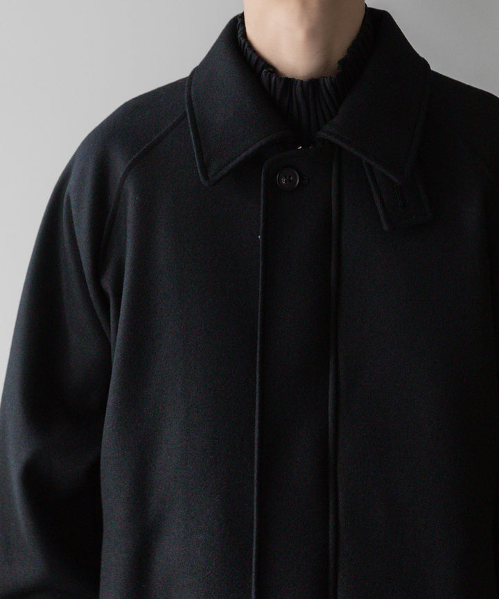 stein(シュタイン)の23AWコレクションOVERSIZED MELTON HARRINGTON ZIP JACKETのBLACK 公式通販サイトsession福岡セレクトショップ