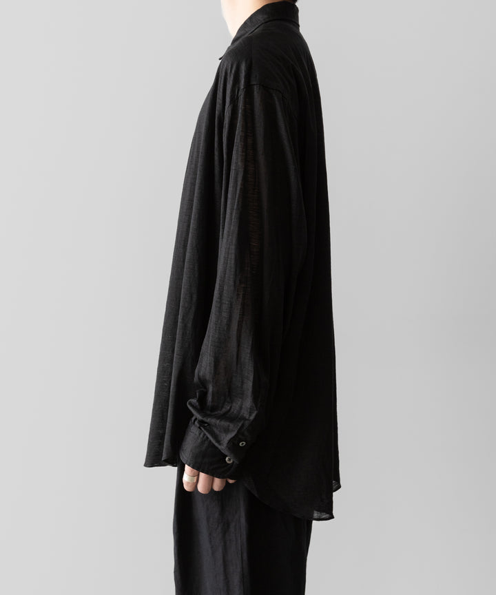 KANEMASA PHIL.-カネマサフィル28G ATMOSPHERE RAMIE L/S SHIRTのBLACK 公式通販サイトsession福岡セレクトショップ