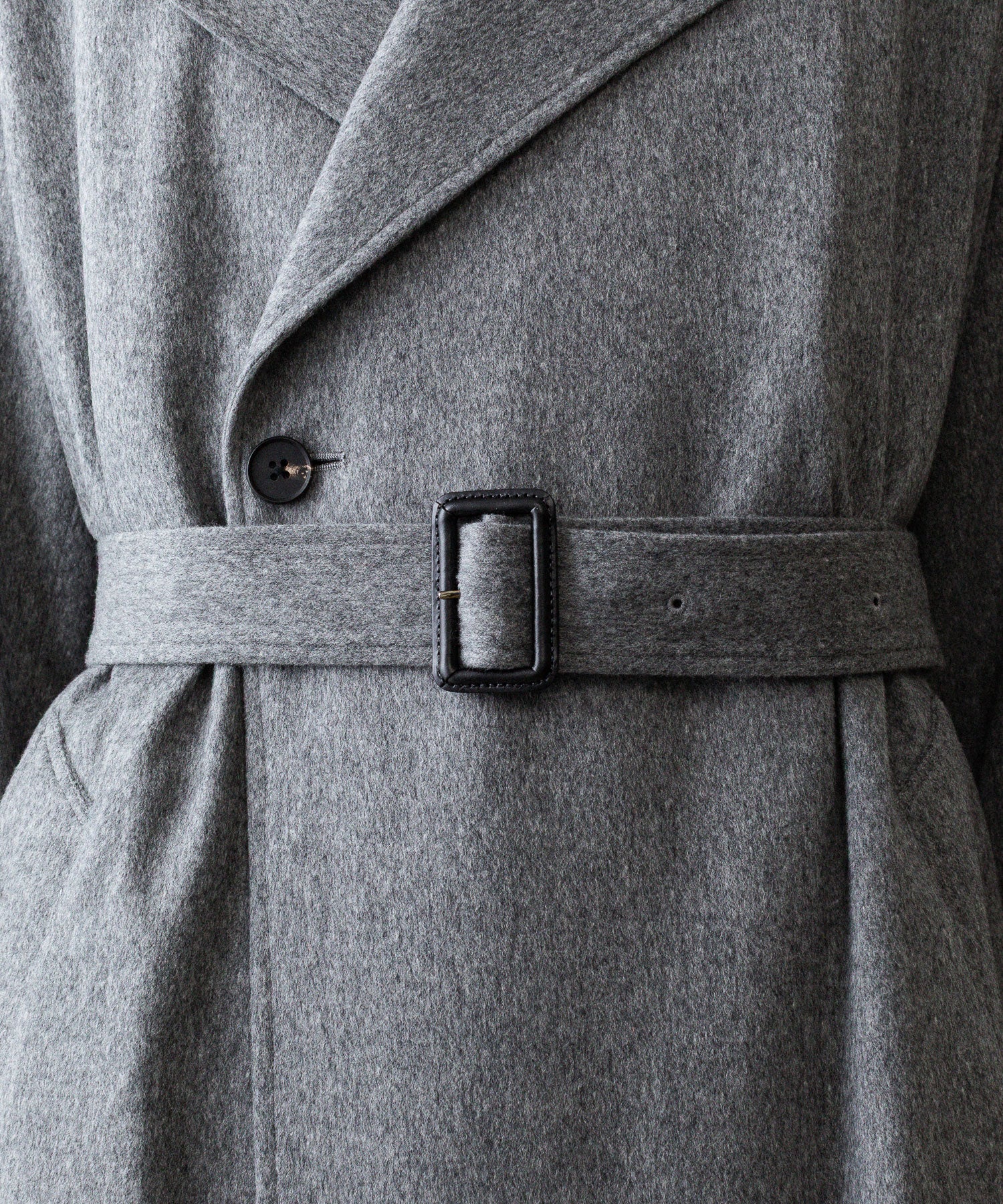 【ssstein】OVERSIZED DOUBLE BREASTED COAT - GREY