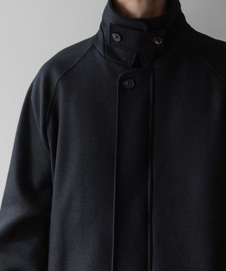stein(シュタイン)の23AWコレクションOVERSIZED MELTON HARRINGTON ZIP JACKETのBLACK 公式通販サイトsession福岡セレクトショップ