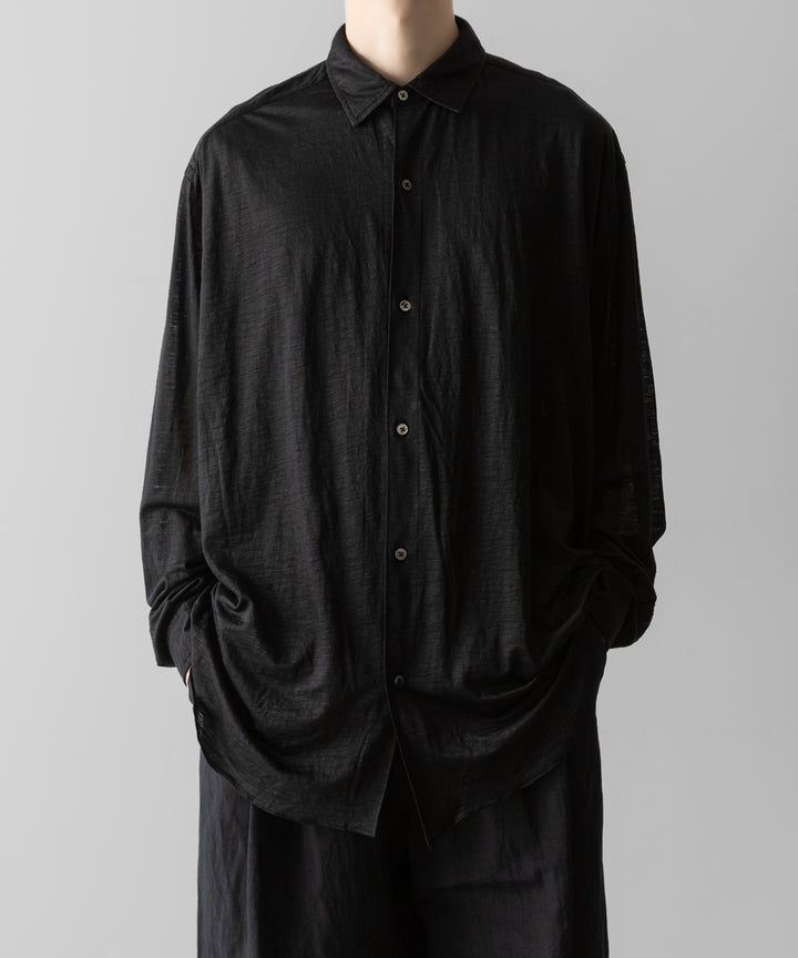 KANEMASA PHIL.-カネマサフィル28G ATMOSPHERE RAMIE L/S SHIRTのBLACK 公式通販サイトsession福岡セレクトショップ