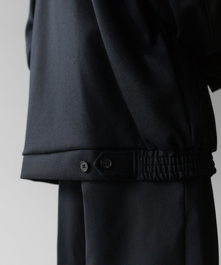 stein(シュタイン)の23AWコレクションOVERSIZED MELTON HARRINGTON ZIP JACKETのBLACK 公式通販サイトsession福岡セレクトショップ