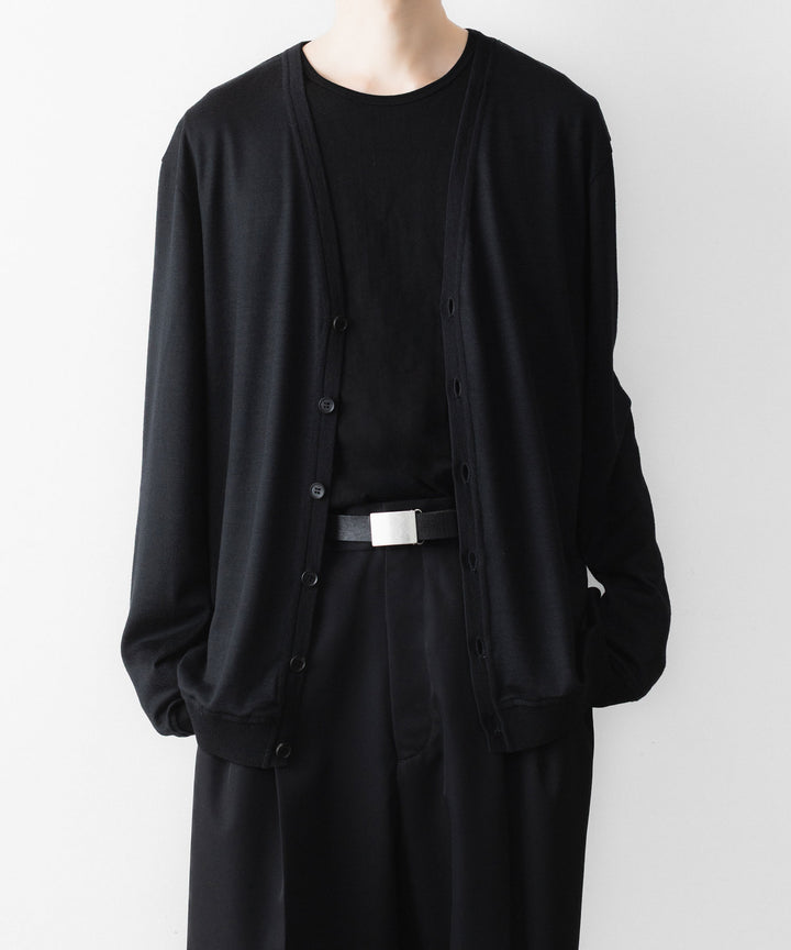 WWW - WRAPINKNOT wool wearのV-NECK CARDIGANのBLACK 公式通販サイトsession福岡セレクトショップ