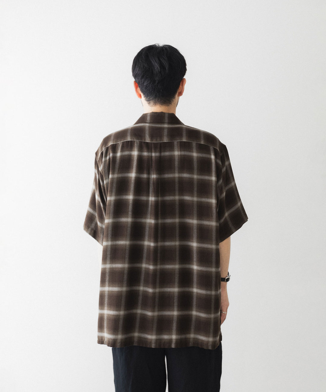 ssstein(シュタイン)のLY/VIS CHECK OVERSIZED OPEN COLLAR SS SHIRT - BROWN OMBREの公式通販サイトsession福岡セレクトショップ