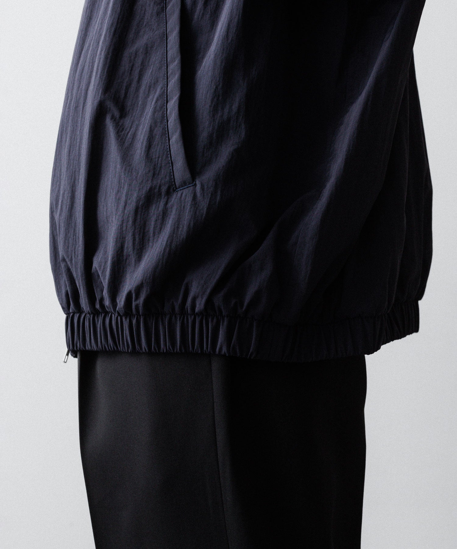 ssstein / シュタイン】RECYCLED NYLON OVERSIZED ZIP JACKET - DARK