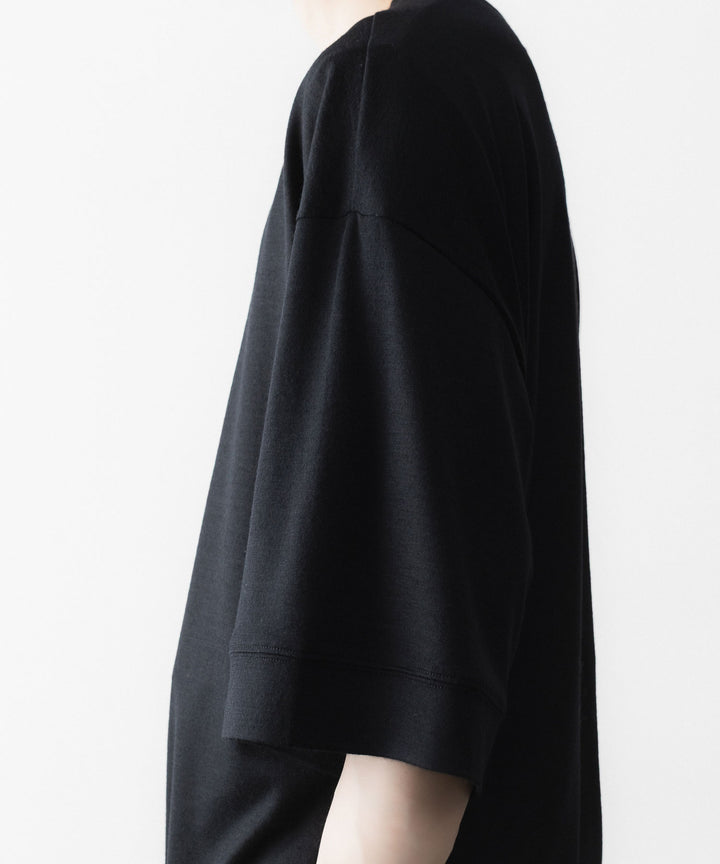 WWW - WRAPINKNOT wool wearのS/S BLOUSING TOPSのBLACK 公式通販サイトsession福岡セレクトショップ