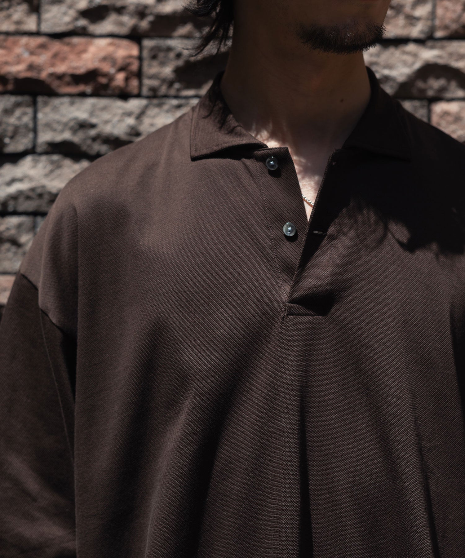 INTÉRIM/インテリム】 HIGH GAUGE SEA ISLAND PIQUE HYPER BIG POLO