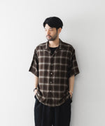 画像をギャラリービューアに読み込む, ssstein(シュタイン)のLY/VIS CHECK OVERSIZED OPEN COLLAR SS SHIRT - BROWN OMBREの公式通販サイトsession福岡セレクトショップ
