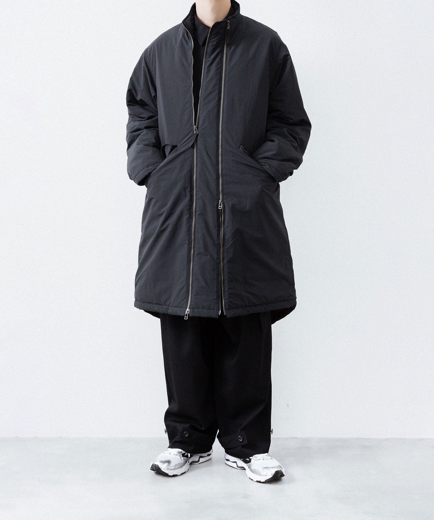 UJOH ウジョーのW ZIP FISH TAIL FIELD COATのBLACK公式通販サイトsession福岡セレクトショップ
