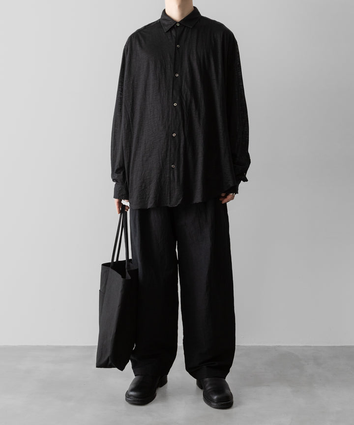 KANEMASA PHIL.-カネマサフィル28G ATMOSPHERE RAMIE L/S SHIRTのBLACK 公式通販サイトsession福岡セレクトショップ