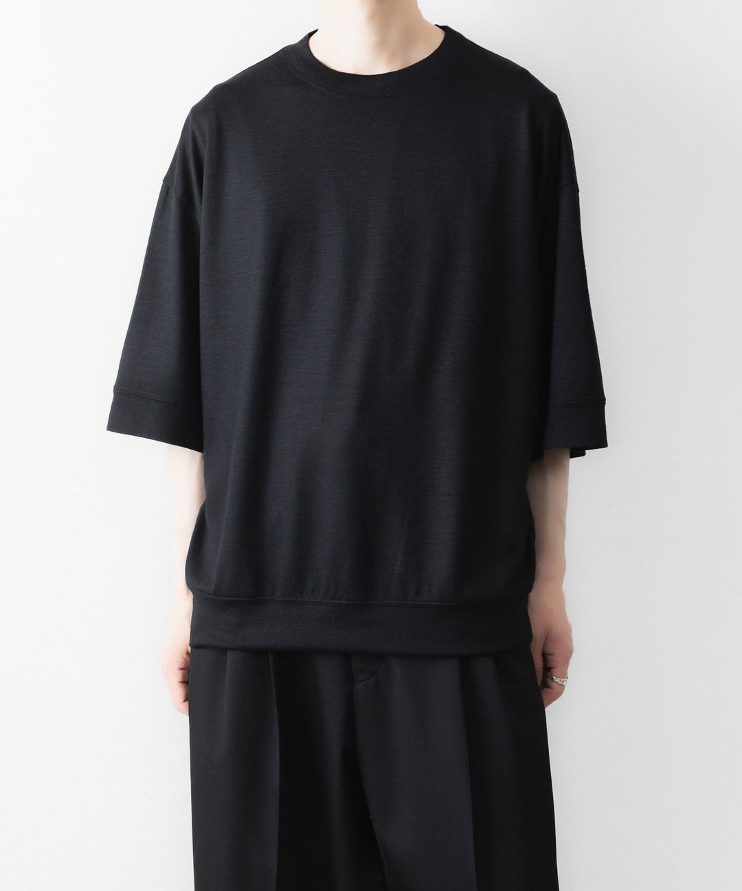 WWW - WRAPINKNOT wool wearのS/S BLOUSING TOPSのBLACK 公式通販サイトsession福岡セレクトショップ