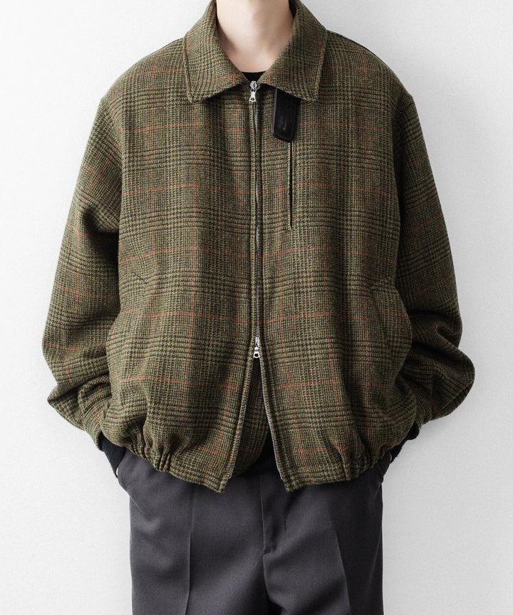 【ssstein】DETACHABLE COLLAR BRITISH TWEED JACKET - TWEED CHECK