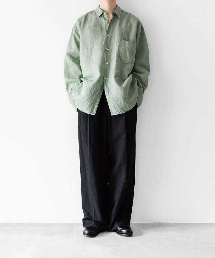 INTÉRIM インテリムのRAMIE SHEER LAWN HYPER BIG L/S REGULAR COLLAR SHIRTのMINT 公式通販サイトsession福岡セレクトショップ