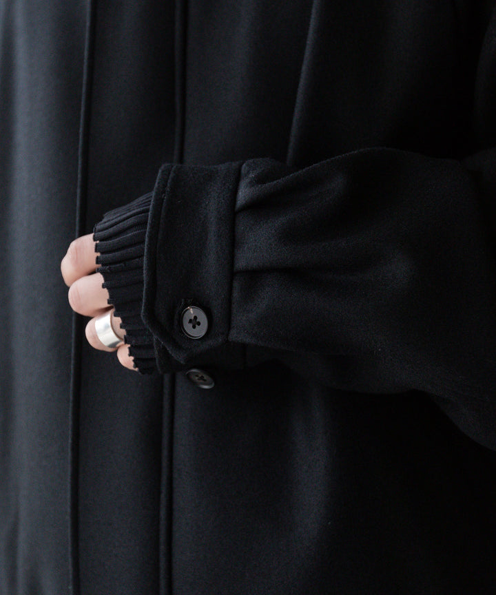 stein(シュタイン)の23AWコレクションOVERSIZED MELTON HARRINGTON ZIP JACKETのBLACK 公式通販サイトsession福岡セレクトショップ