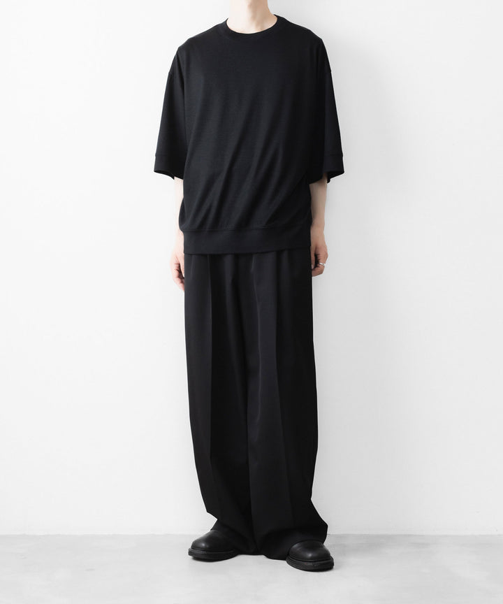 WWW - WRAPINKNOT wool wearのS/S BLOUSING TOPSのBLACK 公式通販サイトsession福岡セレクトショップ