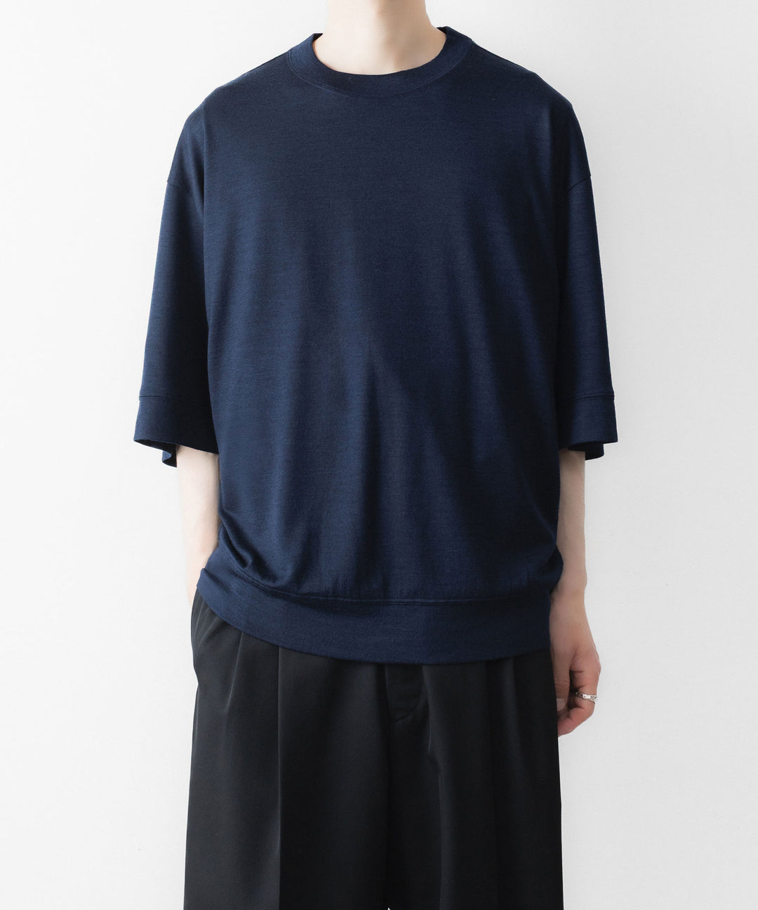 WWW - WRAPINKNOT wool wearのS/S BLOUSING TOPSのNAVY 公式通販サイトsession福岡セレクトショップ
