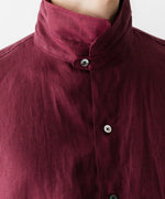 画像をギャラリービューアに読み込む, INTÉRIM インテリムのHIGH COUNT LINEN CLOTH HYPER BIG GATHER SHIRTのBURGUNDY 公式通販サイトsession福岡セレクトショップ
