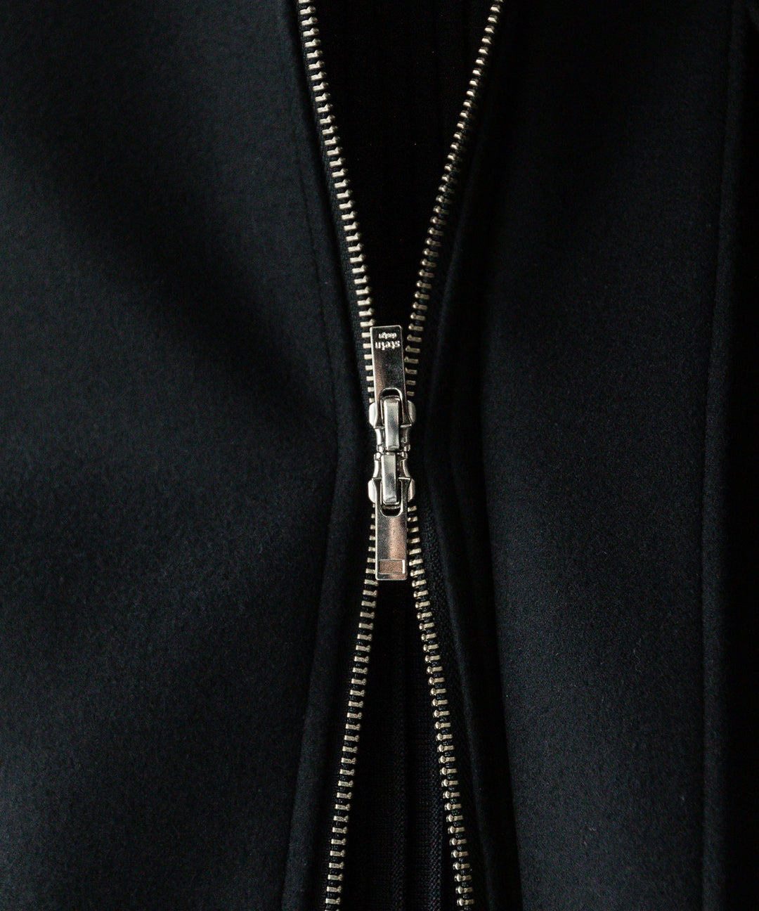 stein(シュタイン)の23AWコレクションOVERSIZED MELTON HARRINGTON ZIP JACKETのBLACK 公式通販サイトsession福岡セレクトショップ