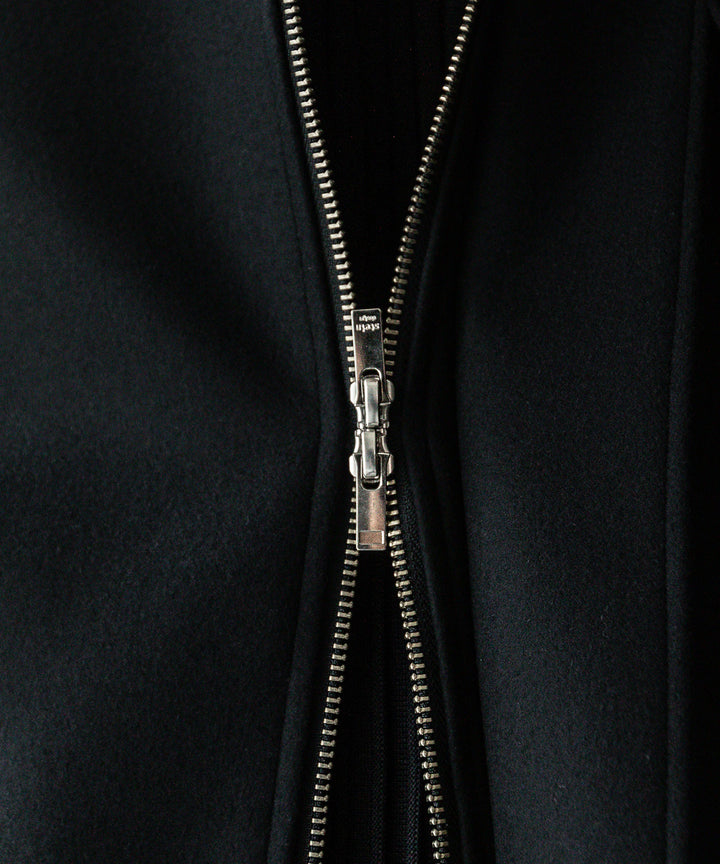 stein(シュタイン)の23AWコレクションOVERSIZED MELTON HARRINGTON ZIP JACKETのBLACK 公式通販サイトsession福岡セレクトショップ