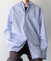 【INTÉRIM】LIMITED HYPER BIG STRIPE COTTON POPLIN REGULAR COLLAR SHIRTS - PURPLE