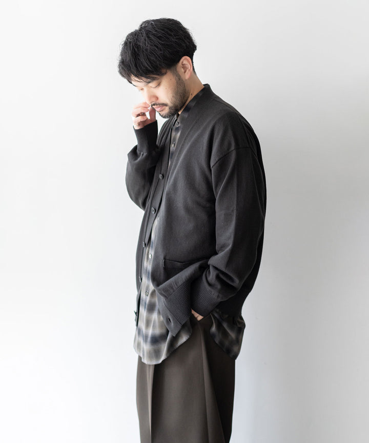 stein(シュタイン)の23AWコレクションOVERSIZED DOWN PAT SHIRTのKHAKI OMBRE