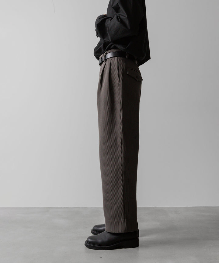 【ssstein】GRADATION PLEATS TWO TUCK TROUSERS - D.GREIGE シュタイン 23SS sessionセッション 福岡セレクトショップ 公式通販サイト