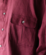 画像をギャラリービューアに読み込む, INTÉRIM インテリムのHIGH COUNT LINEN CLOTH HYPER BIG GATHER SHIRTのBURGUNDY 公式通販サイトsession福岡セレクトショップ

