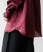 画像をギャラリービューアに読み込む, INTÉRIM インテリムのHIGH COUNT LINEN CLOTH HYPER BIG GATHER SHIRTのBURGUNDY 公式通販サイトsession福岡セレクトショップ
