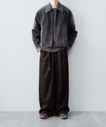 画像をギャラリービューアに読み込む, 【CODA】FADED BLACK DAMAGED CANVAS CREW JACKET - BLACK
