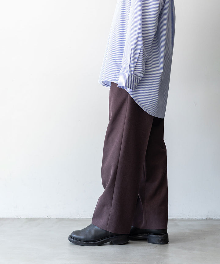 INTÉRIM インテリム 23AW LIMITED FADE BROWN 2-TUCK STRAIGHT SLACKS - WINE BROWN sessionセッション福岡セレクトショップ 公式通販サイト