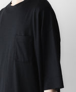 画像をギャラリービューアに読み込む, WWW - WRAPINKNOT wool wearのS/S OVERSIZED POCKET T-SHIRTのBLACK 公式通販サイトsession福岡セレクトショップ
