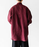 画像をギャラリービューアに読み込む, INTÉRIM インテリムのHIGH COUNT LINEN CLOTH HYPER BIG GATHER SHIRTのBURGUNDY 公式通販サイトsession福岡セレクトショップ
