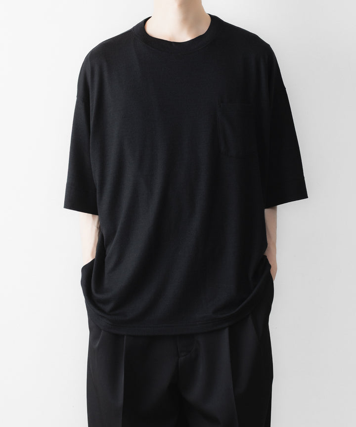 WWW - WRAPINKNOT wool wearのS/S OVERSIZED POCKET T-SHIRTのBLACK 公式通販サイトsession福岡セレクトショップ