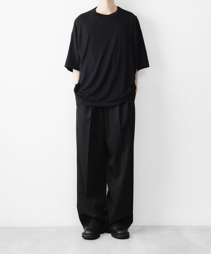 WWW - WRAPINKNOT wool wearのS/S OVERSIZED POCKET T-SHIRTのBLACK 公式通販サイトsession福岡セレクトショップ