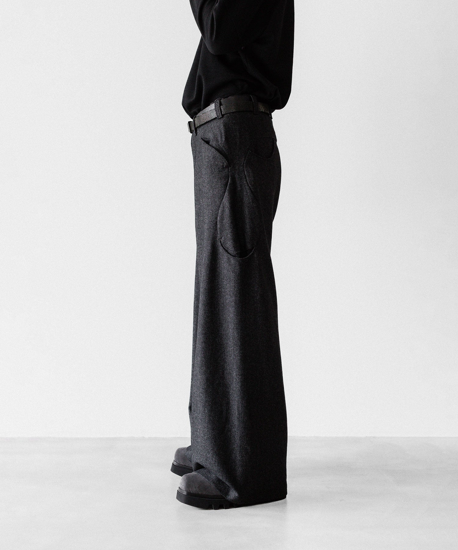 OPPOSE DUALITY オポーズデュアリティの6 POCKET SUB ONG WOOL TROUSERSのBLACK公式通販サイトsession福岡セレクトショップ