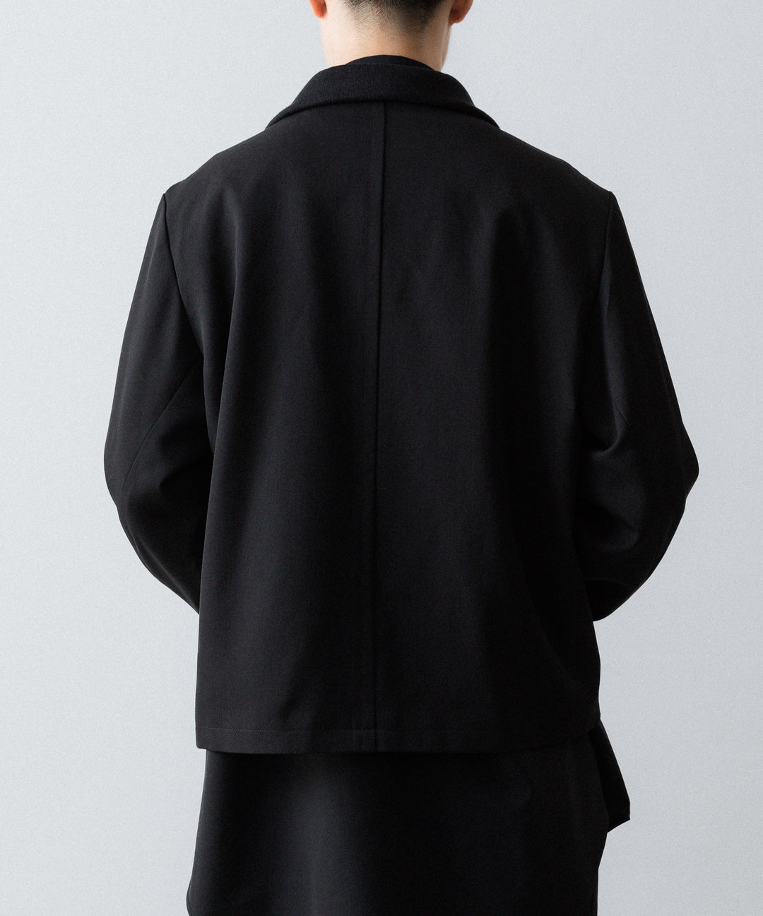 【UJOH】RIB COLLAR 4 POCKETS BLOUSON - BLACK