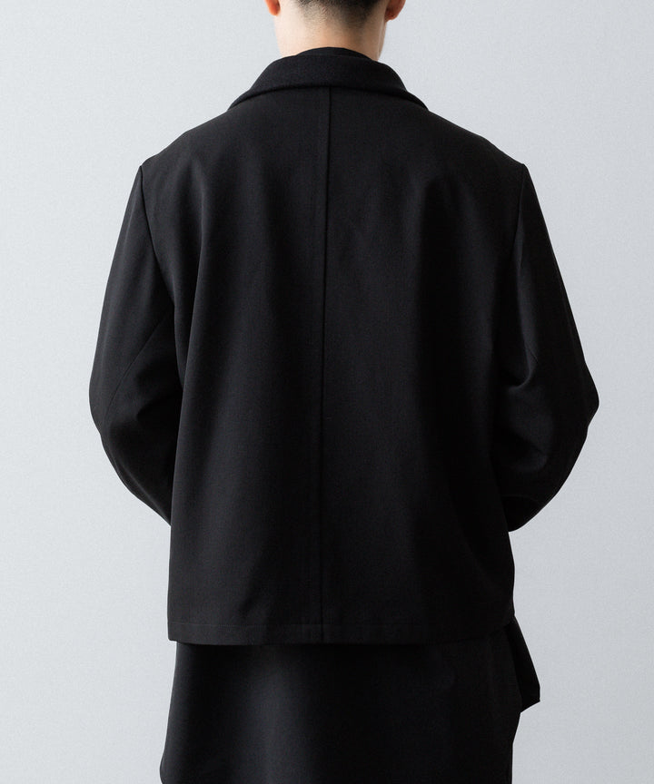 【UJOH】RIB COLLAR 4 POCKETS BLOUSON - BLACK