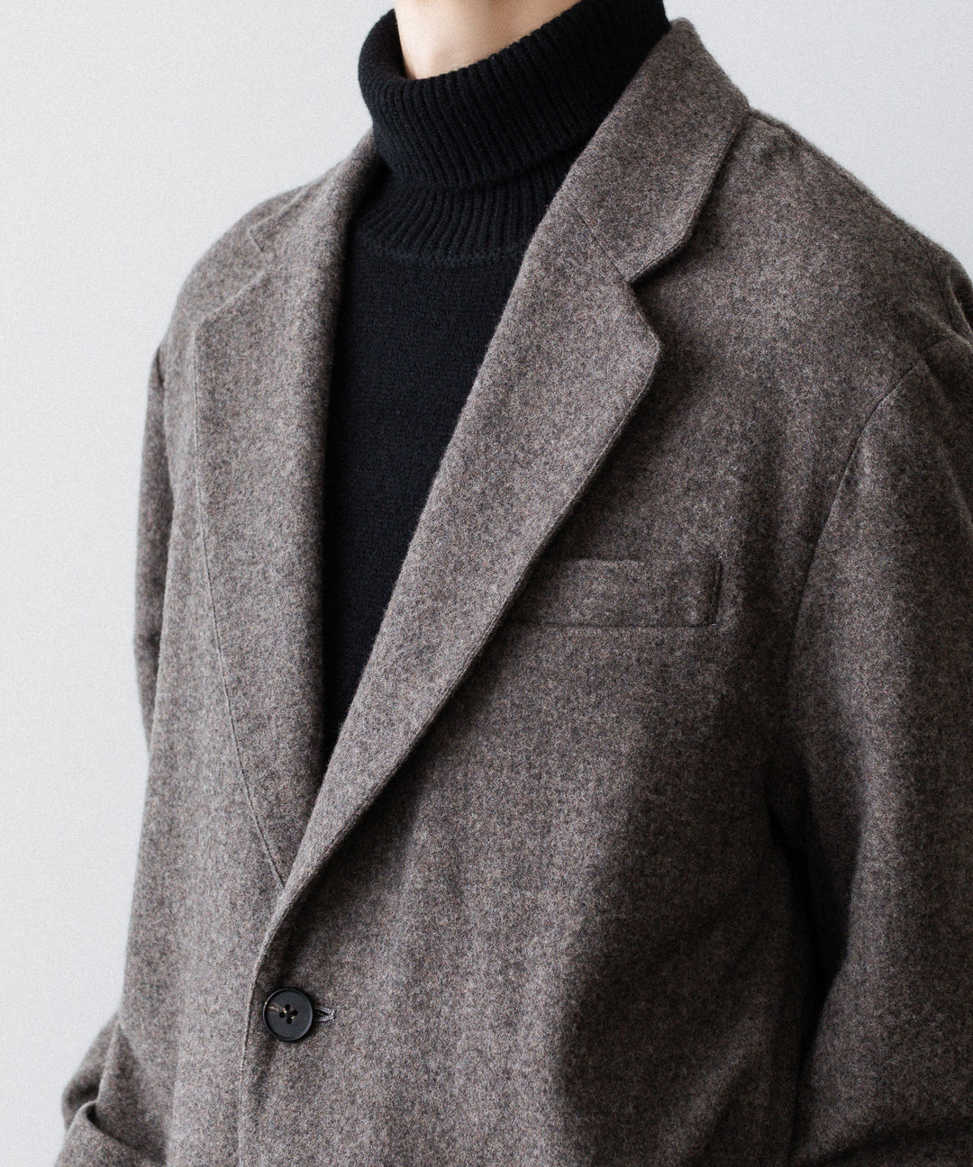 ssstein(シュタイン)のWOOL/CASHMERE FLEECE SINGLE BREASTED JACKET - GREY BROWNの公式通販サイトsession福岡セレクトショップ
