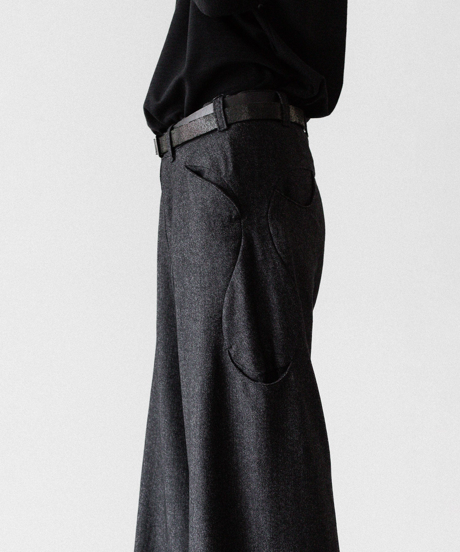 OPPOSE DUALITY オポーズデュアリティの6 POCKET SUB ONG WOOL TROUSERSのBLACK公式通販サイトsession福岡セレクトショップ