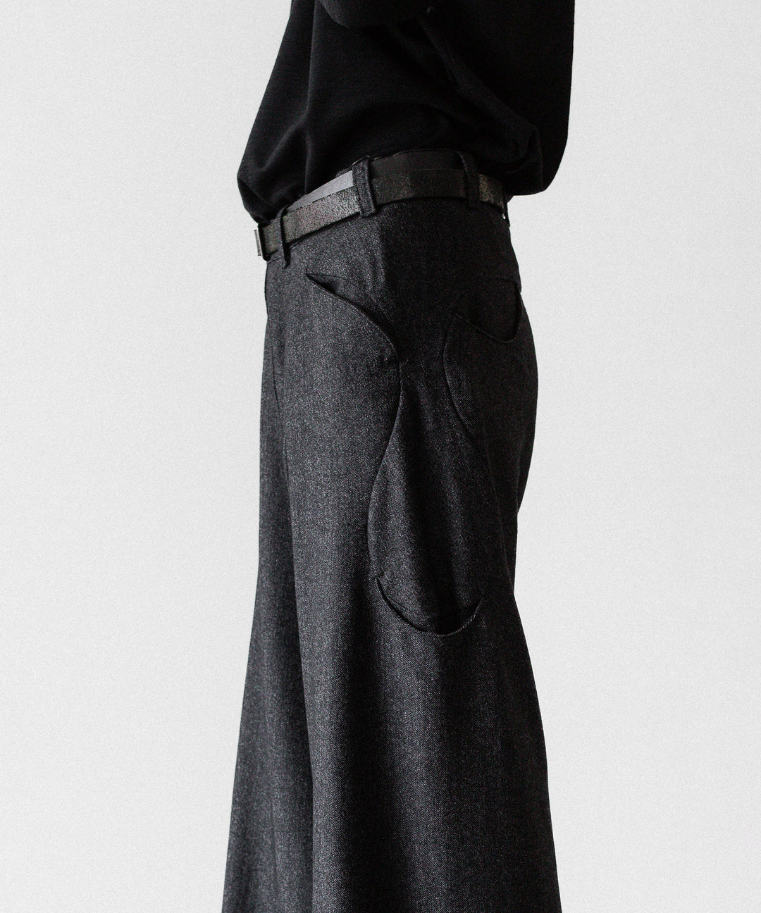 OPPOSE DUALITY オポーズデュアリティの6 POCKET SUB ONG WOOL TROUSERSのBLACK公式通販サイトsession福岡セレクトショップ