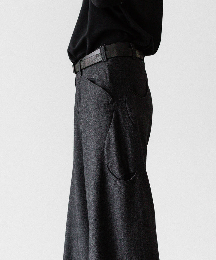 OPPOSE DUALITY オポーズデュアリティの6 POCKET SUB ONG WOOL TROUSERSのBLACK公式通販サイトsession福岡セレクトショップ