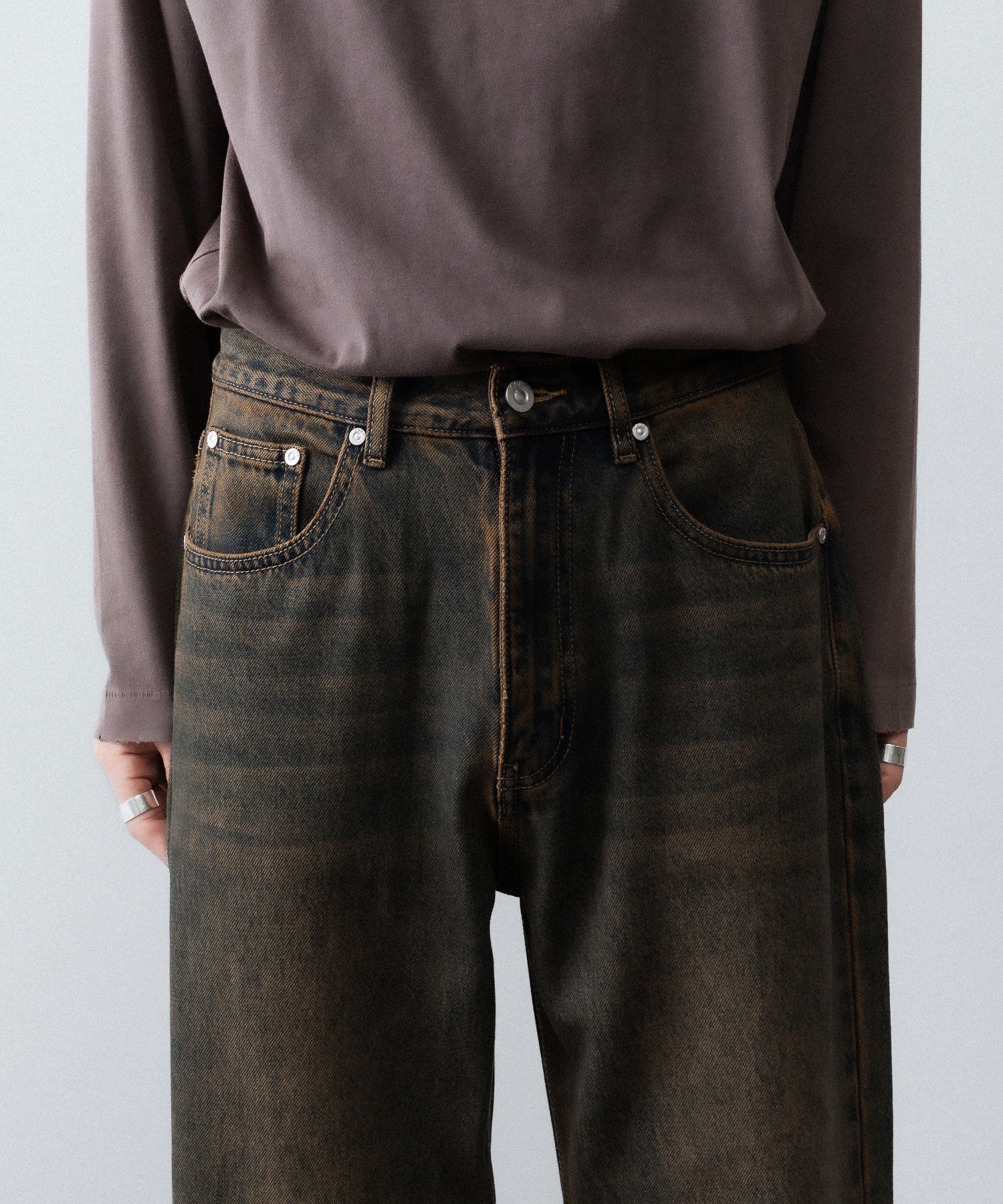 CODA -コーダのBLACK BROWN WASH BREAK CUT FLARED JEANSのBLACK BROWN公式通販サイトsession福岡セレクトショップ