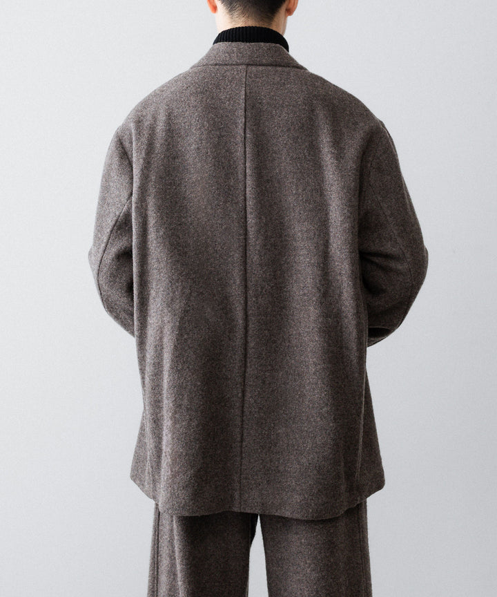 ssstein(シュタイン)のWOOL/CASHMERE FLEECE SINGLE BREASTED JACKET - GREY BROWNの公式通販サイトsession福岡セレクトショップ