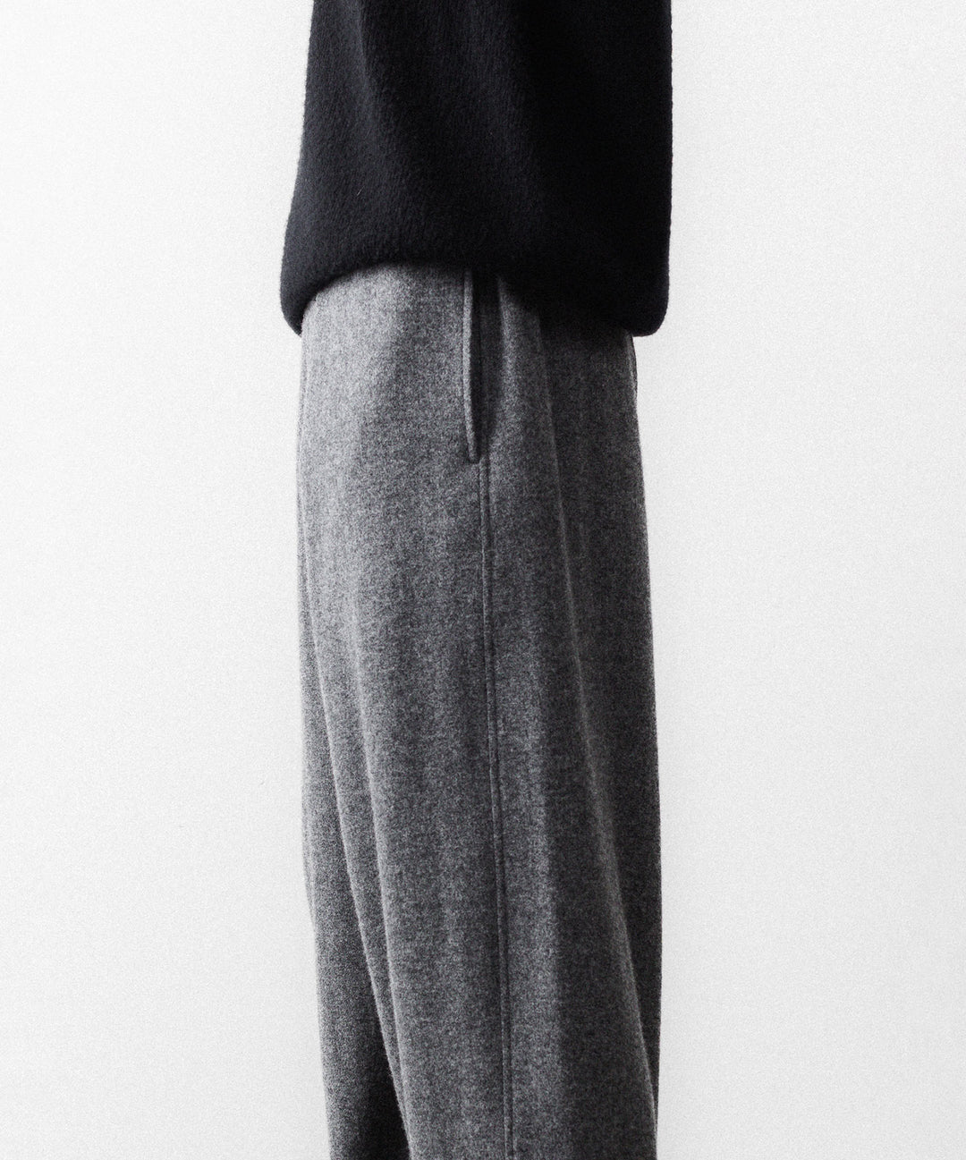 【ssstein】 W/CA FLEECE TWIST PANTS - GREY